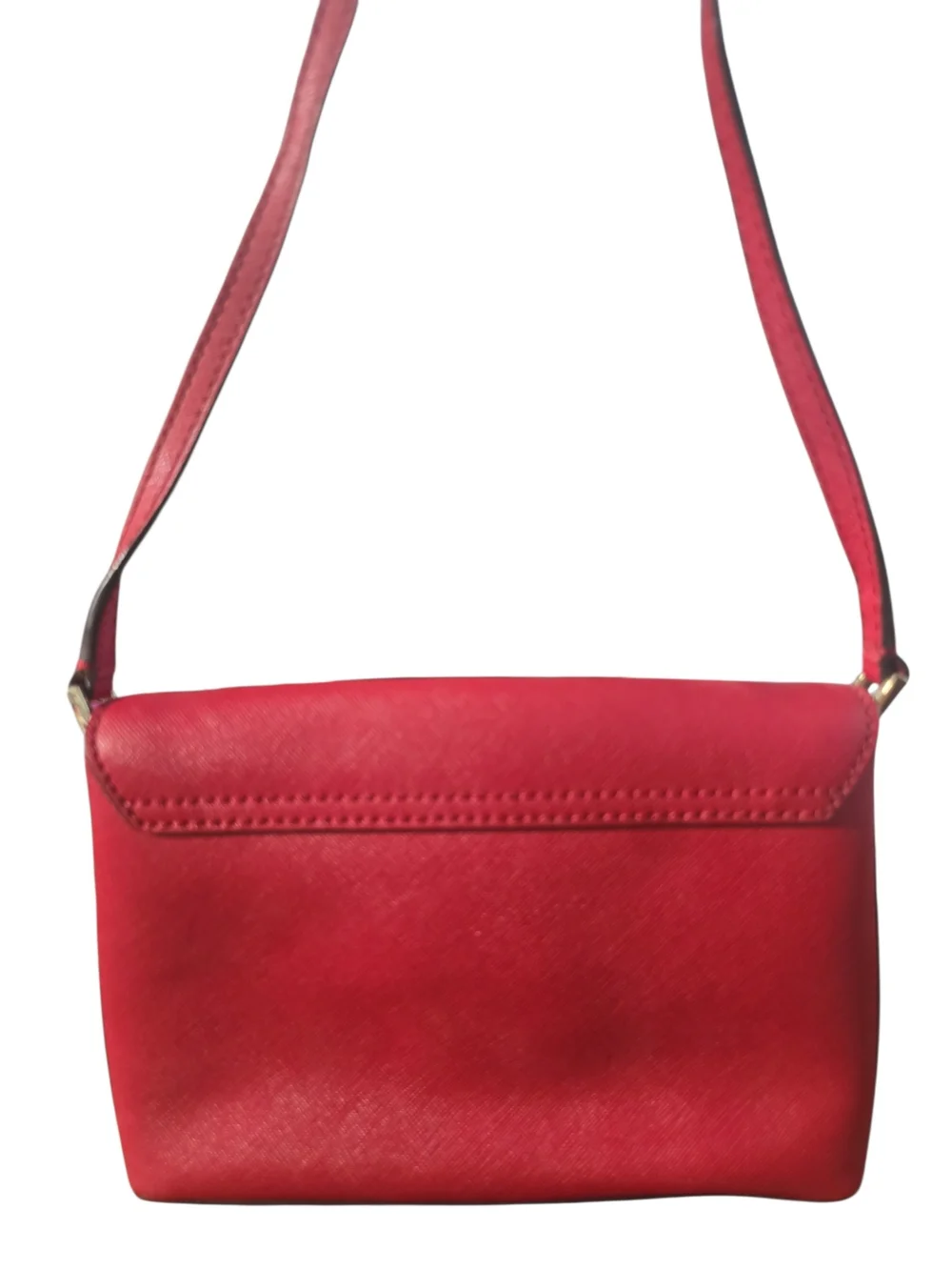 kate spade Red Leather Crossbody with Gold-Tone Turnlock